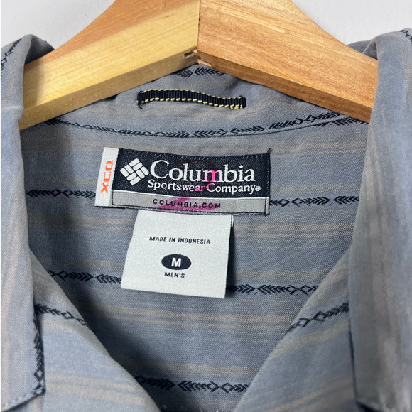 Vintage Striped Men's Columbia Button Front Shirt M - Picture 2 of 6
